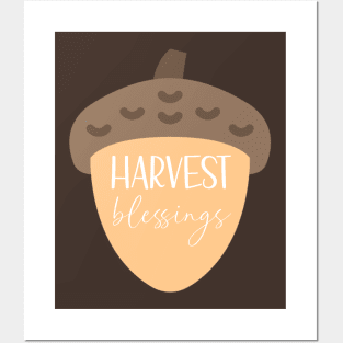 Harvest Blessings Acorn Posters and Art